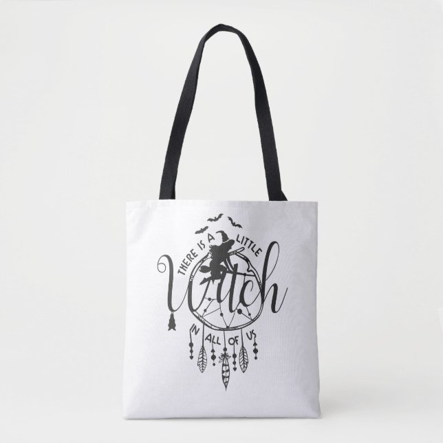 Boho Witch Vibes Tote – Little Witch in All of Us (Front)