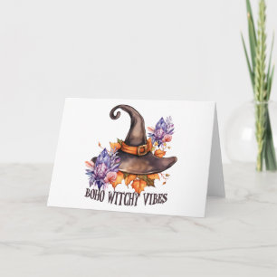 Boho Witchy Vibes Halloween Card