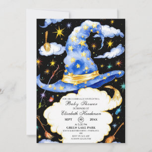 Boho Wizard Hat Baby Shower Invitation
