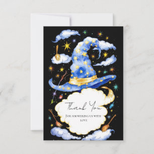 Boho Wizard Hat Baby Shower Thank You Card