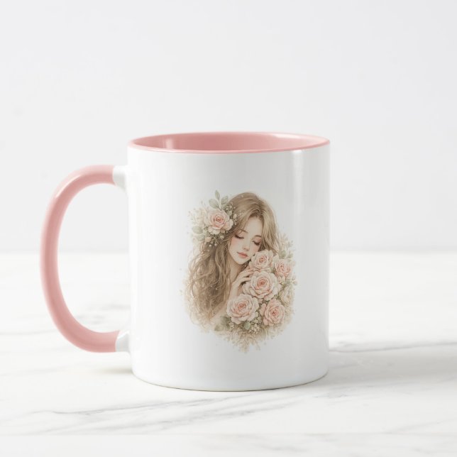 Boho Woman Accent Mug (Left)