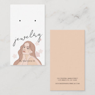 Boho Woman Boutique Earring Display Card