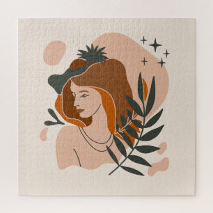 Boho Woman Stars Jigsaw Puzzle