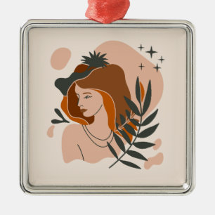 Boho Woman Stars Metal Tree Decoration