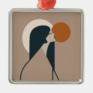 Boho Woman Sun Metal Tree Decoration