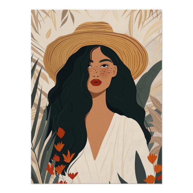 Boho Woman Wall Art (Front)
