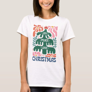 Boho Women Christmas T shirt, Christmas t shirt. T-Shirt