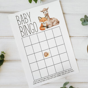 Boho Woodland Animal Double Sided Baby Shower Game