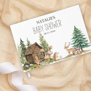 Boho Woodland Animals Baby Shower Guest Book