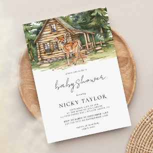 Boho Woodland Animals Baby Shower Invitation