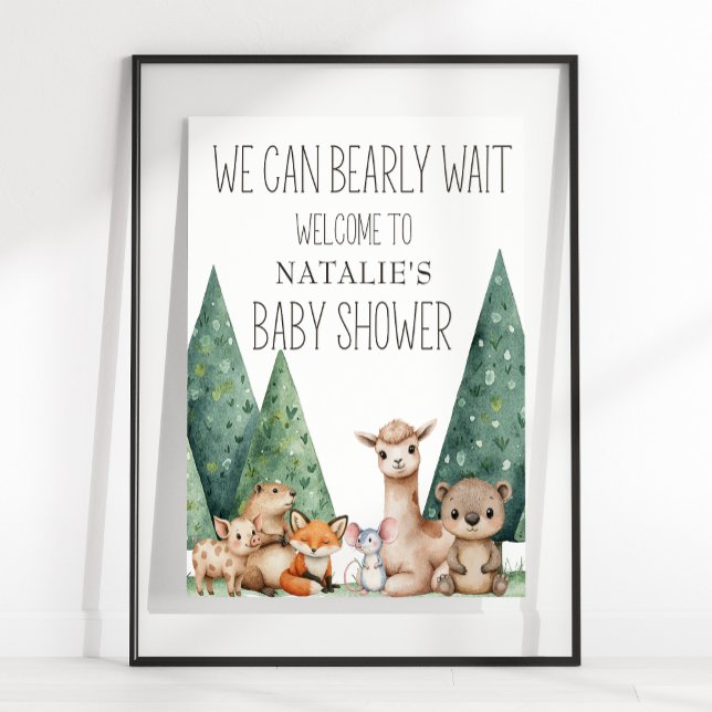 Boho Woodland Animals Baby Shower Sign (Creator Uploaded)