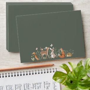 Boho Woodland Animals Forest Friends Baby Shower Envelope