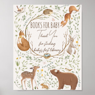 Boho Woodland Animals Forest Friends Baby Shower Poster
