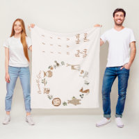 Boho Woodland Animals Monthly Baby Milestone