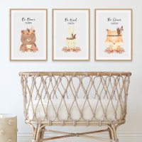 Boho Woodland Animals Personalised Baby Nursery 