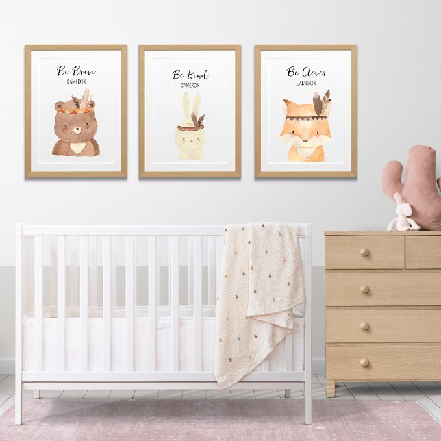 Boho Woodland Animals Personalised Baby Nursery  (Creator Uploaded)