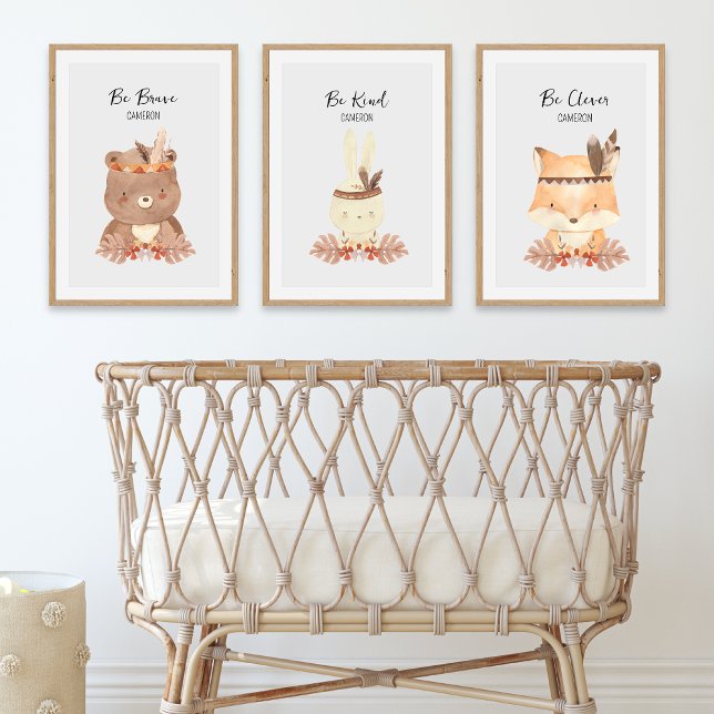 Boho Woodland Animals Personalised Baby Nursery  (Creator Uploaded)