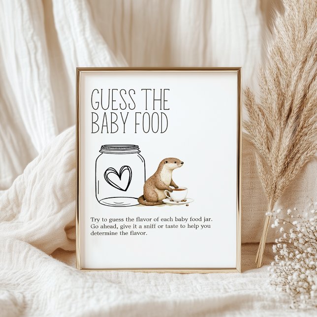 Boho Woodland Animals Shower Guess Baby Food Sign (Creator Uploaded)