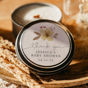 Boho Woodland Baby Shower Favour Sticker