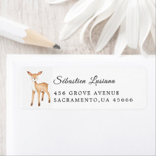 Boho Woodland  Baby Shower Return Address