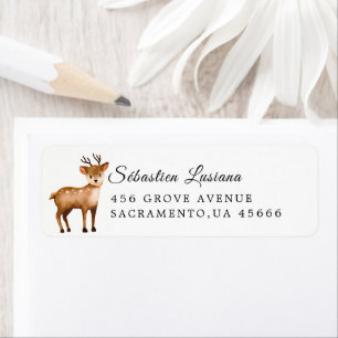 Boho Woodland Baby Shower Return Address