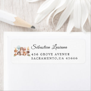 Boho Woodland  Baby Shower Return Address