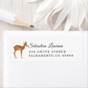 Boho Woodland Baby Shower Return Address