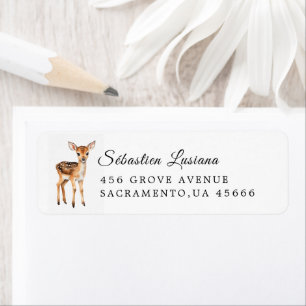 Boho Woodland  Baby Shower Return Address