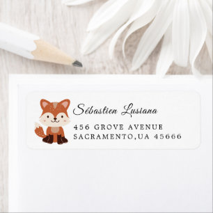 Boho Woodland  Baby Shower Return Address