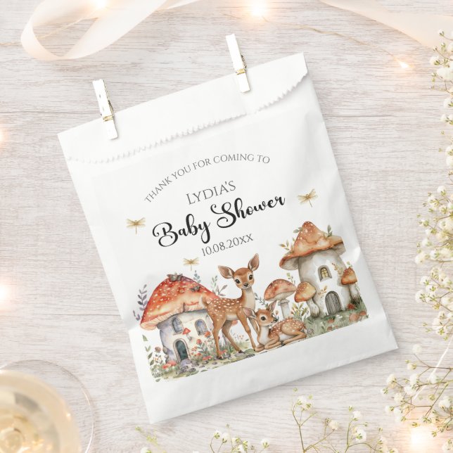 Boho Woodland Forest Animals Baby Shower Favour Bags (Clipped)