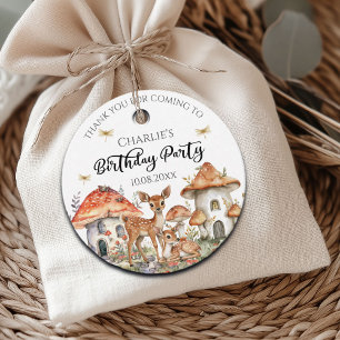 Boho Woodland Forest Animals Birthday Party Favour Tags