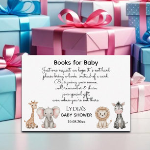 Boho Woodland Jungle Animals Baby Shower Enclosure Card