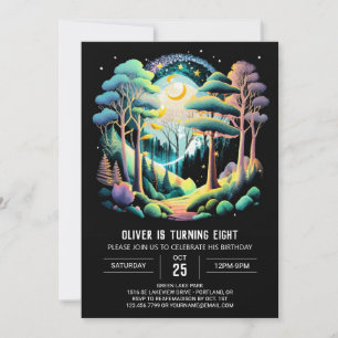 Boho Woodland Kids Birthday Invitation