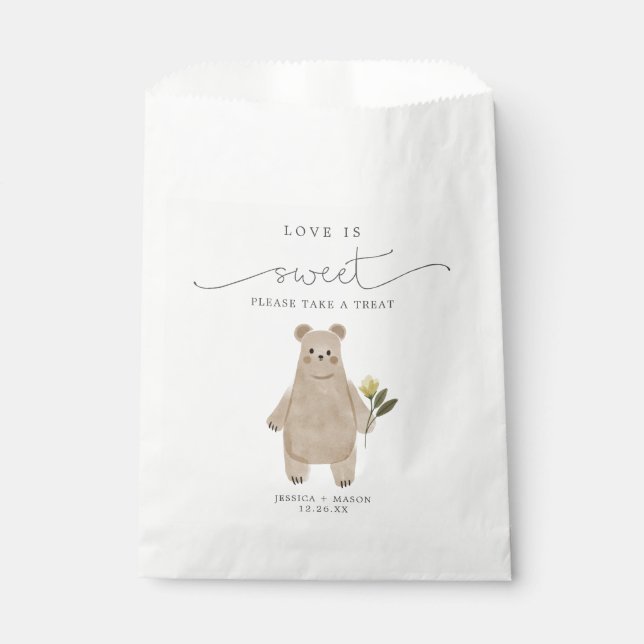 Boho Woodland Love is Sweet Favours Bag (Front)