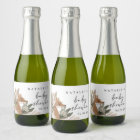 Boho Woodland Mini Sparkling Wine Label Set