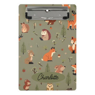 Boho Woodland Personalised Mini Clipboard