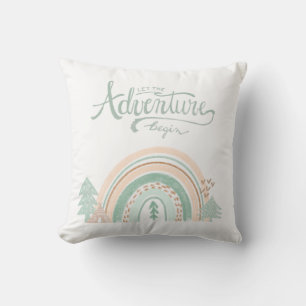 Boho Woodland Rainbow Gender Neutral Nursery Cushion