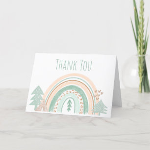 Boho Woodland Rainbow Thank You