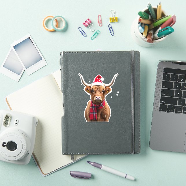 Boho Xmas Christmas Highland Cow T-Shirt (4) (iPad Cover)