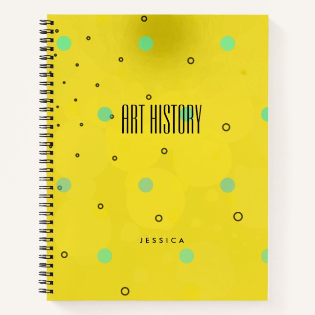 BOHO Yellow Composition Subject Notebook (Front)