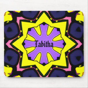 Boho yellow, purple, blue, pink design.  mouse mat