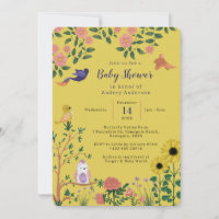 Boho Yellow Sun Flower Tea Party Baby Shower