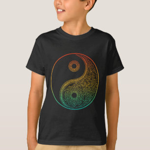 Boho Yin Yang Mandala Zen Meditation Taoism Tai Ch T-Shirt