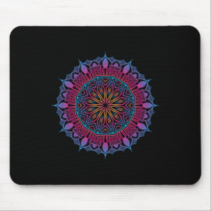 Boho Yoga Art Spiritual Meditation Sacred Geometry Mouse Mat