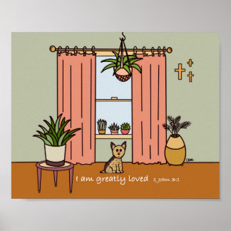 Boho Yorkie Digital Art Print 1 John 3:1