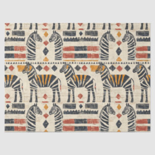 Boho Zebra Tribal Safari Pattern Tissue Paper