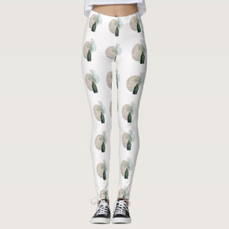 Boho Zen Floral Dandelions In A Bottle Leggings