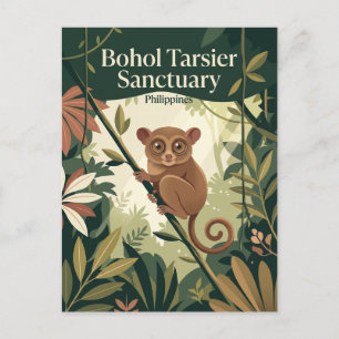 Bohol Tarsier Sanctuary Philippines Postcard
