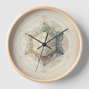 Bohomodern Minimalist Sacred Geometry Clock
