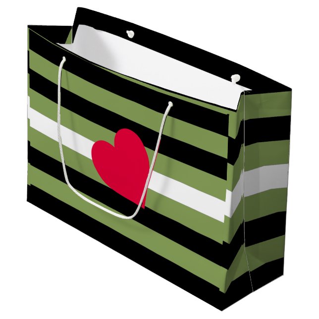 Boi Pride Flag Large Gift Bag (Front Angled)